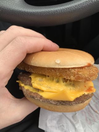 McDonald's hacks, hash brown cheeseburger