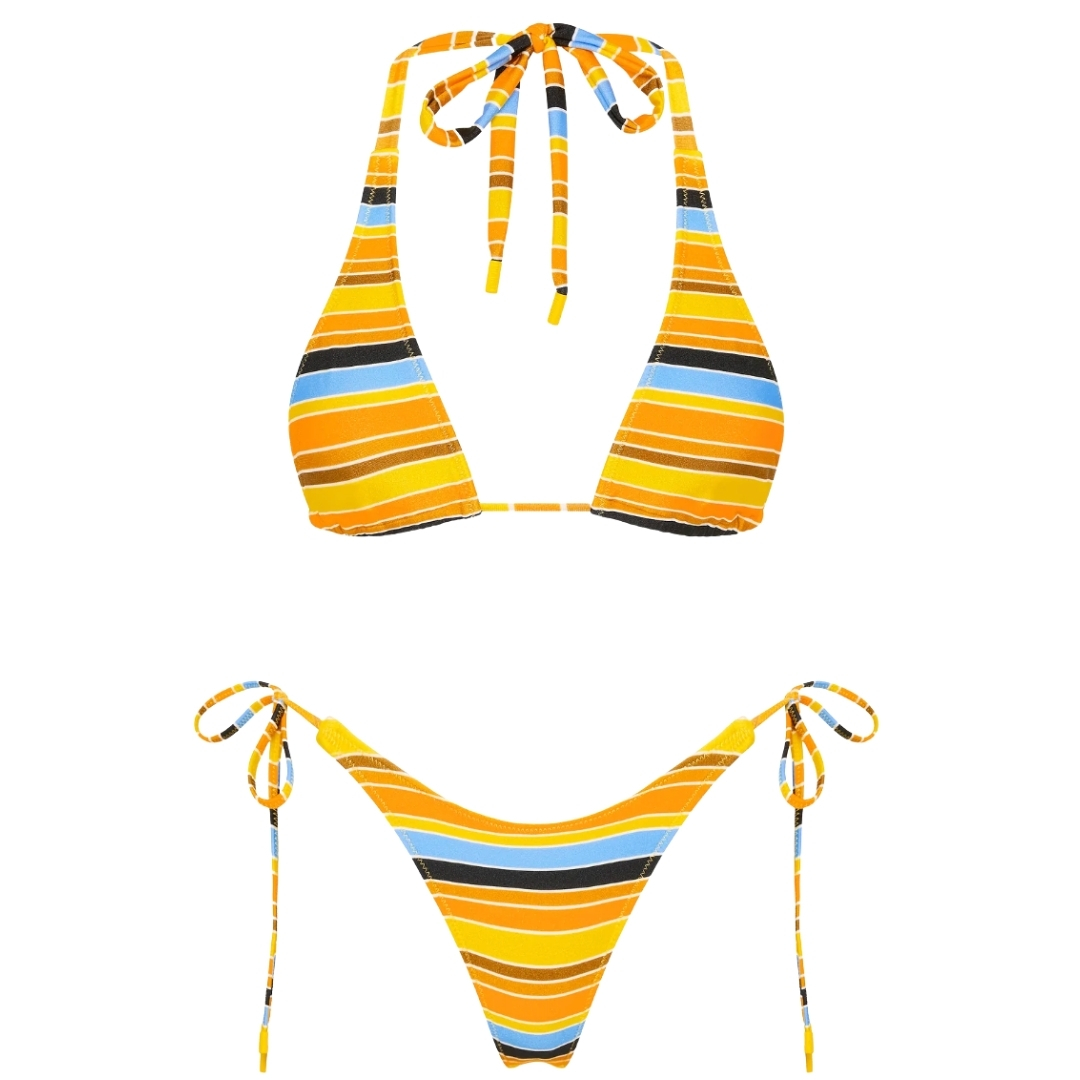 Dara - Tore Stripe Triangle Bikini Set | Triangl