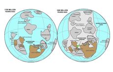 This diagram shows the Georgetown terrane, in green, joining Australia around 1.6 billion years ago during the formation of the supercontinent Nuna.