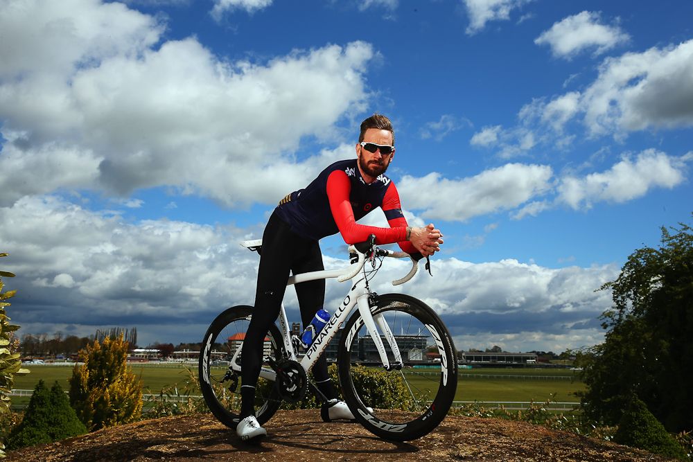 Bradley Wiggins in the Team Wiggins kit prior to the Tour de Yorkshire.