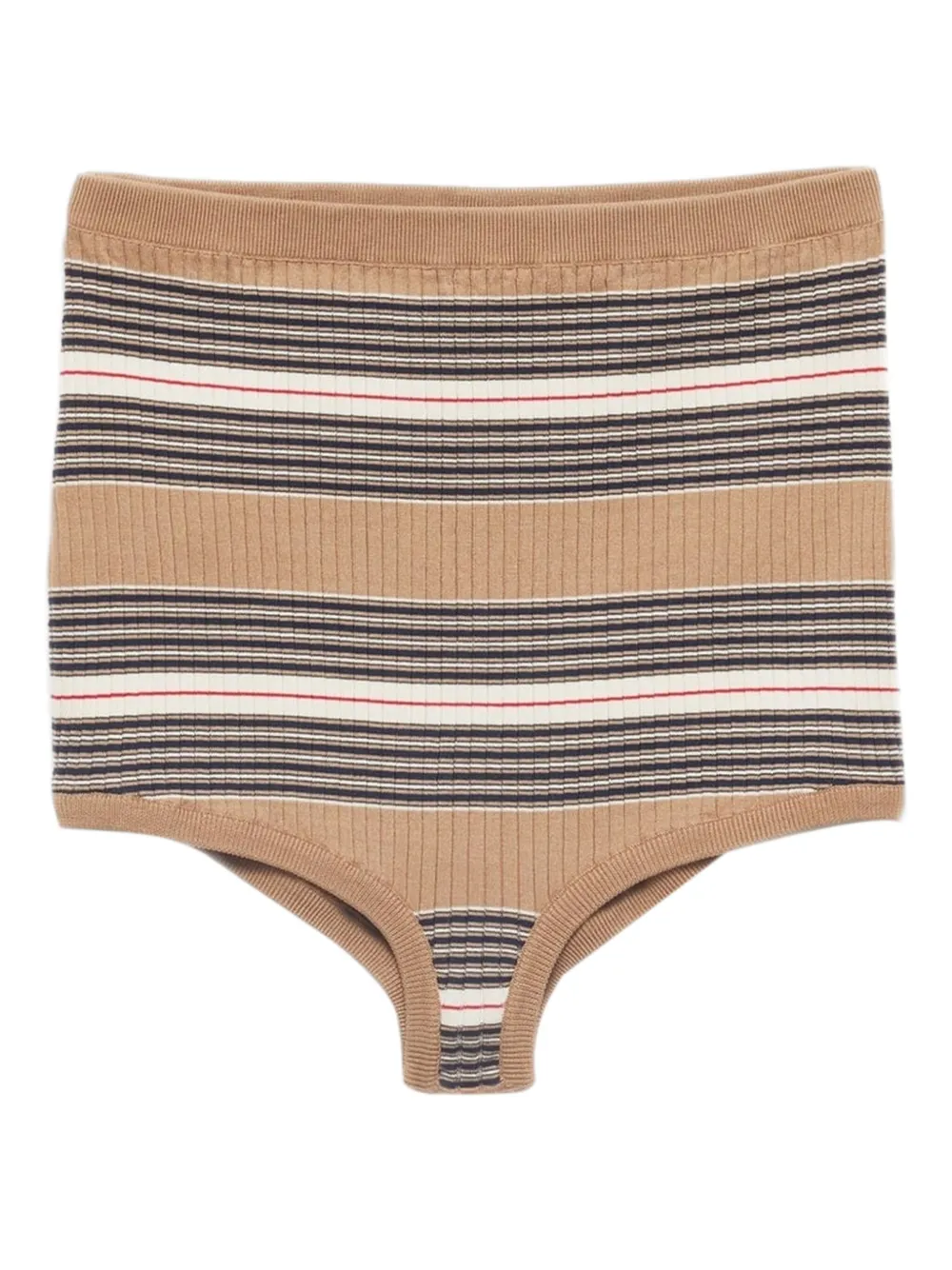 Prada Striped Ribbed Mini Shorts | 40