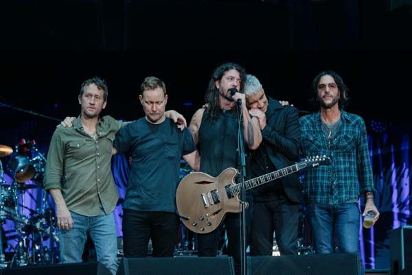Foo Fighters embrace onstage