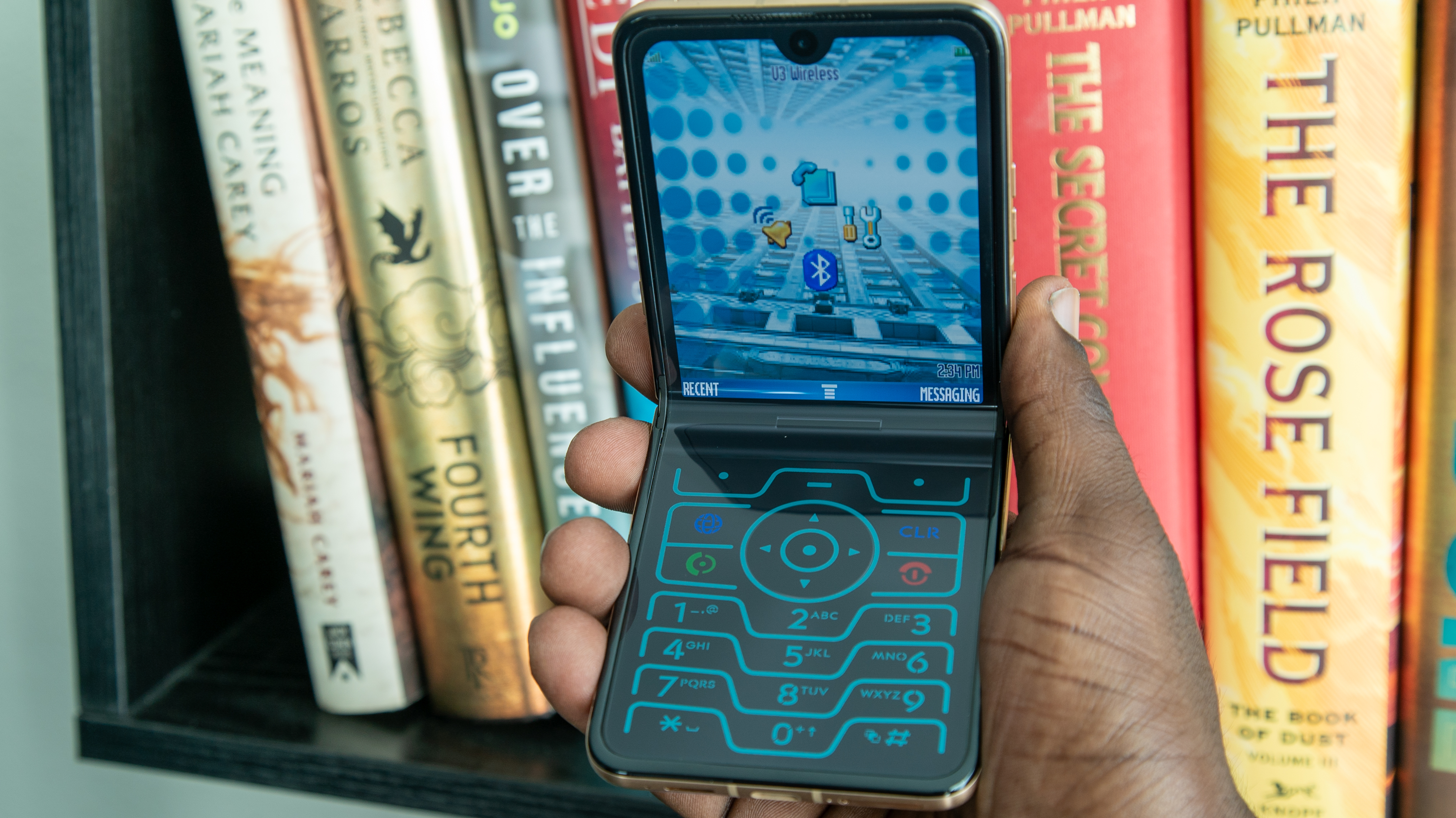 The Motorola Razr with Retro Razr mode enabled