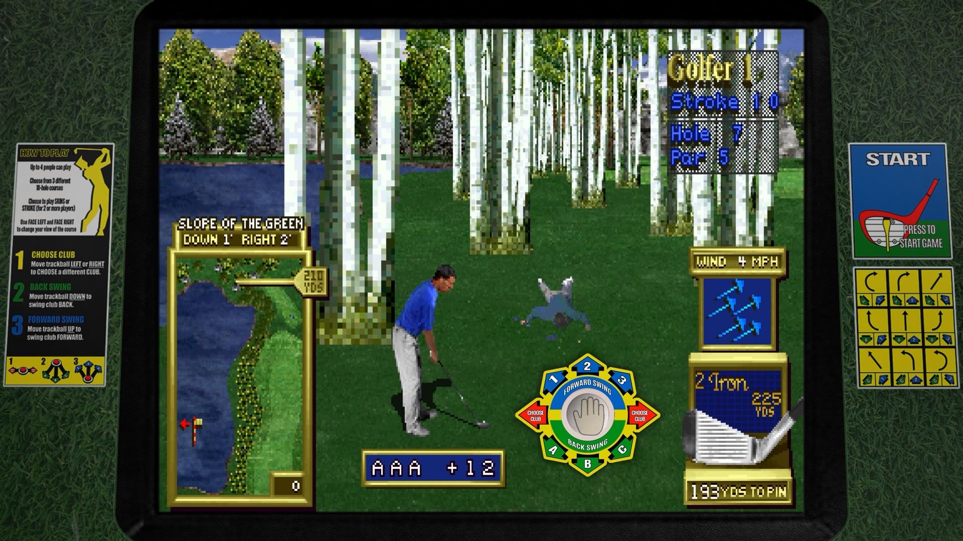 A dead body in Golden Tee 99... minus the blood