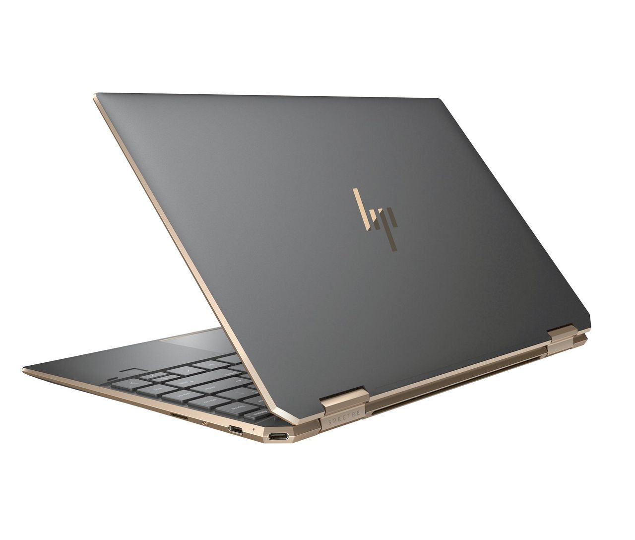Hp Spectre X360 13 Nightfallblack Rearleft