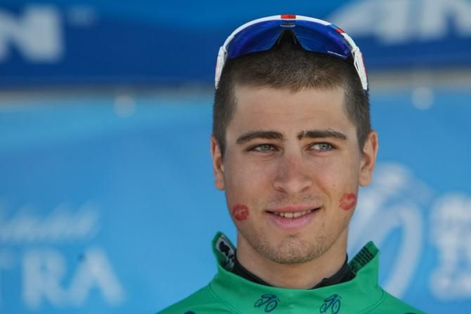 Peter Sagan (Cannondale) in the green jersey for another day