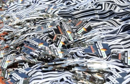 Trans Germany medals all in a pile