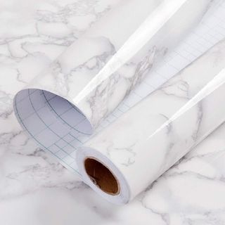 Marble contact paper in a roll