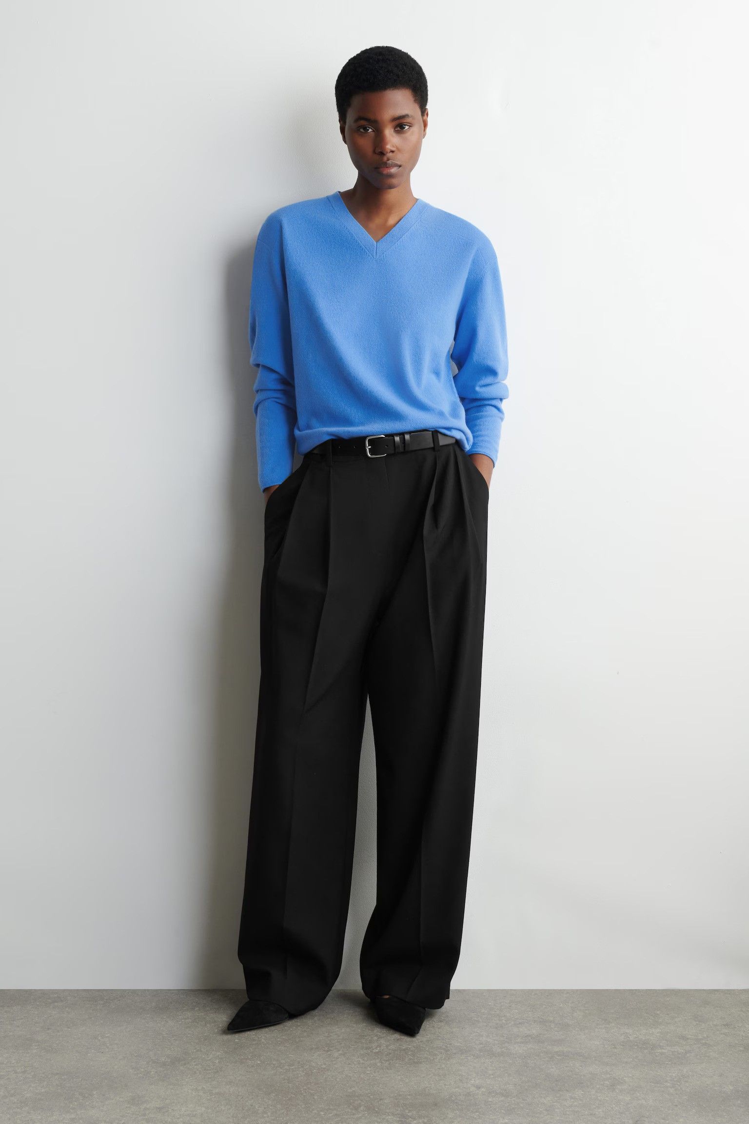 COS, Relaxed Twill Wide-Leg Trousers