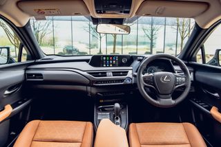 The high quality interior of the Lexus UX 300e EV