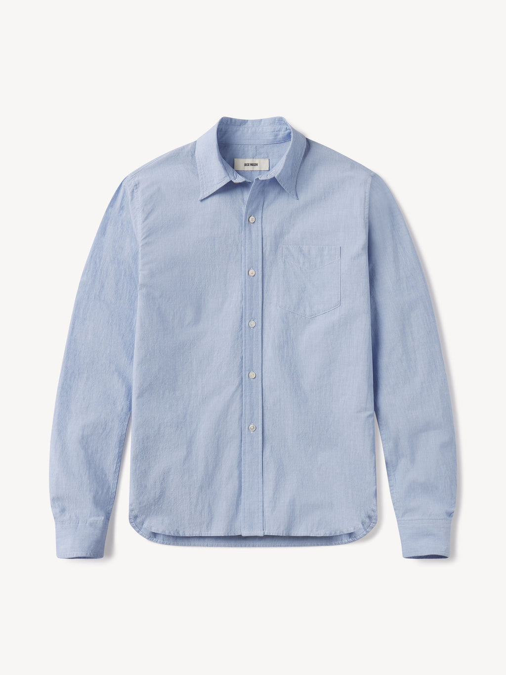 French Blue Eoe Mainstay Cotton Shirt - Buck Mason- Modern American Classics