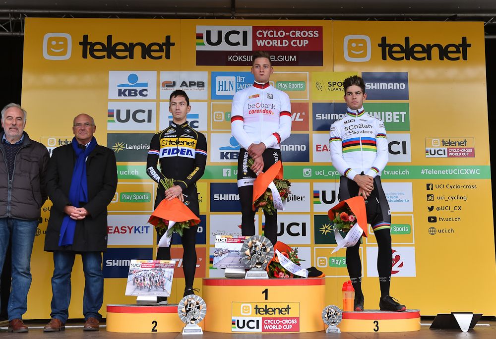 Lars van der Haar, Mathieu van der Poel and Wout van Aert