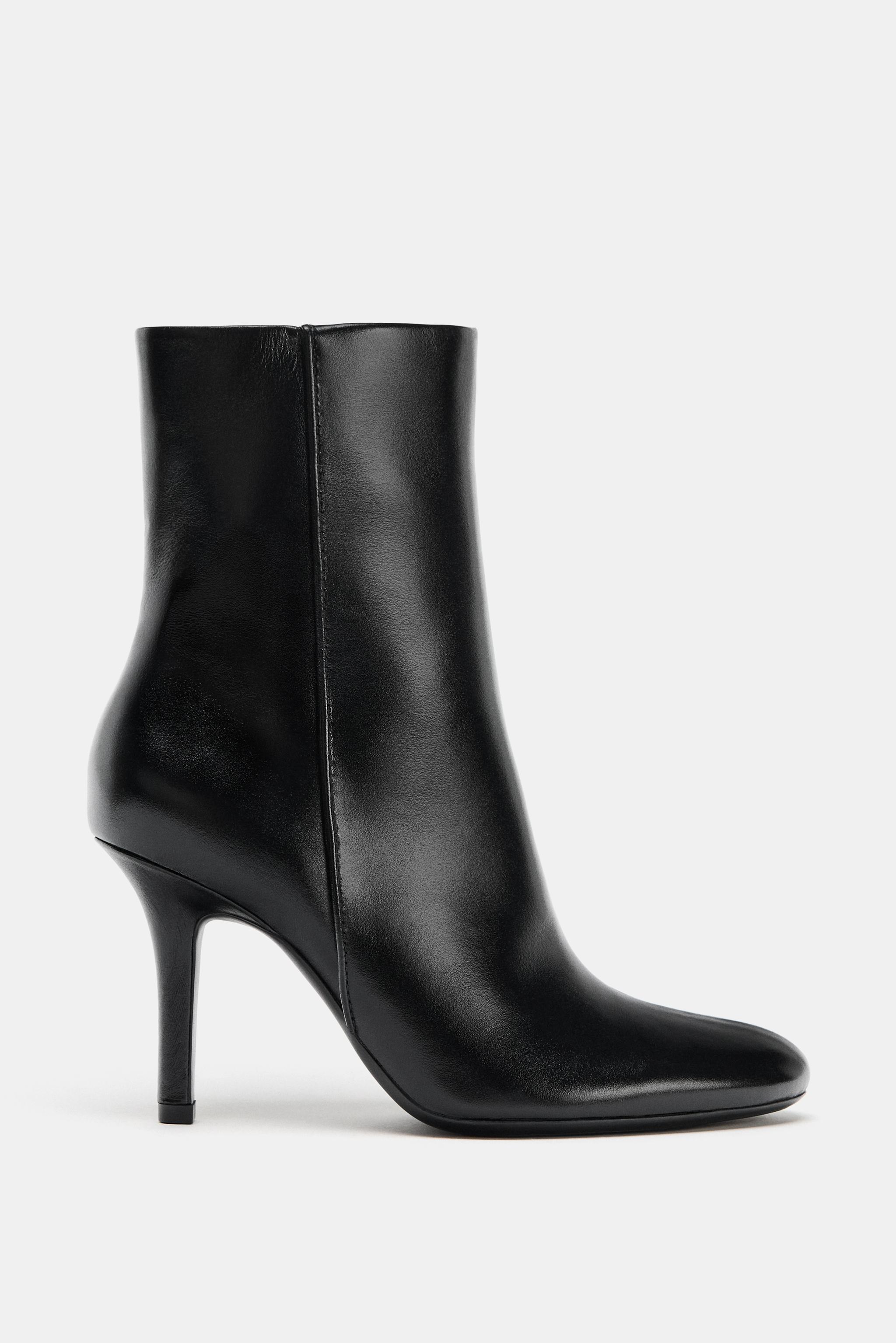 Leather Heeled Ankle Boots