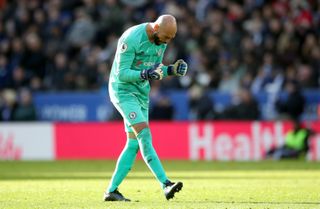 Willy Caballero started for Chelsea at Leicester