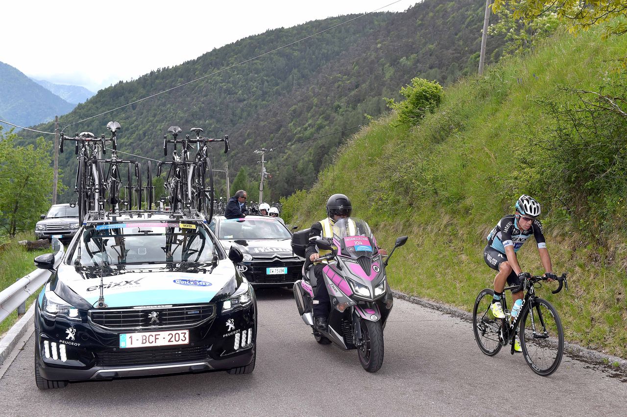 Rigoberto Uran going backwards