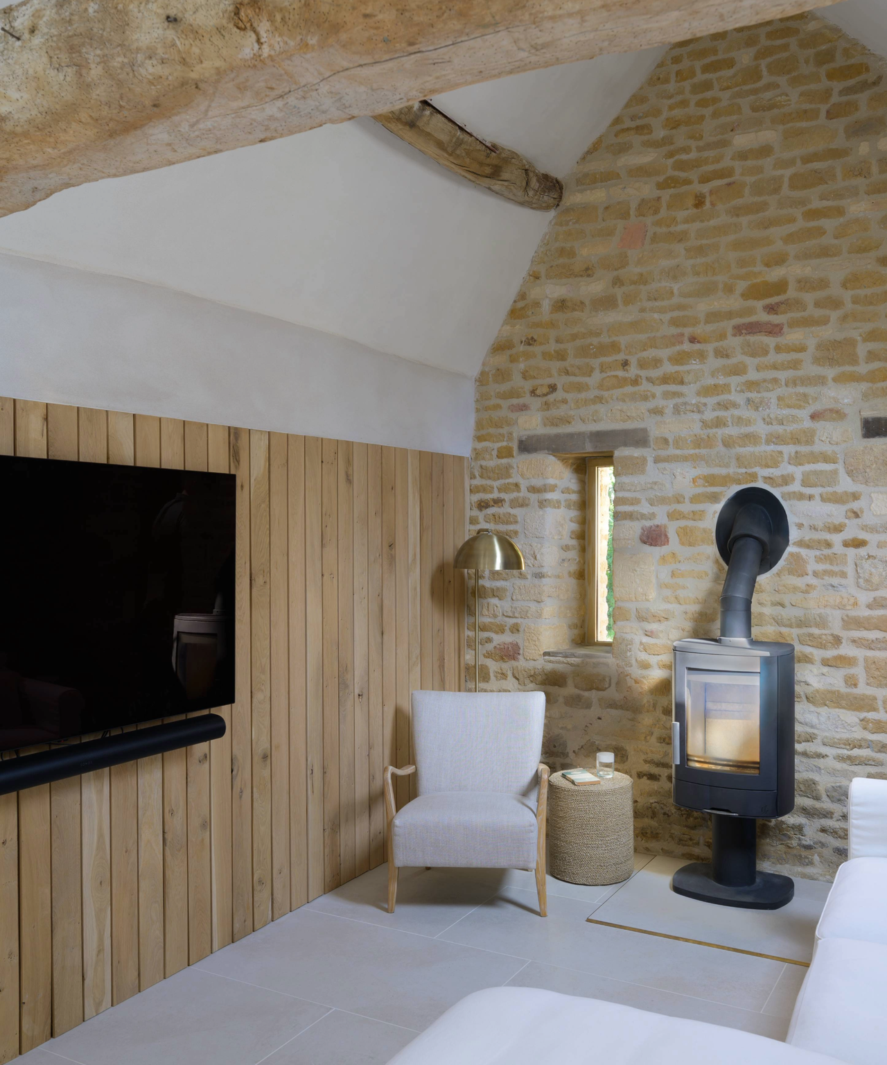 Living room in barn conversion