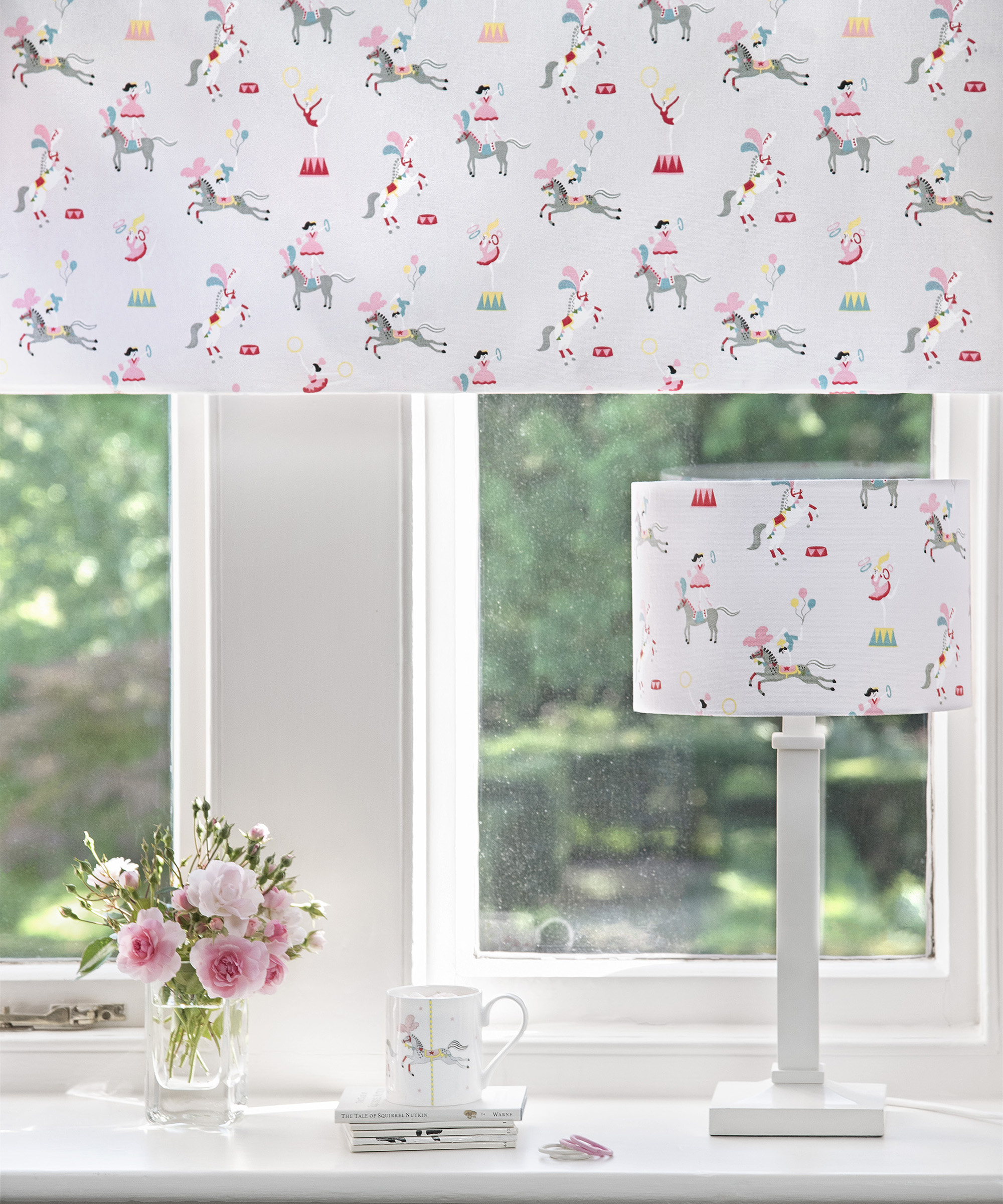 Sophie Allport Fairground Ponies Fabric Window Treatment