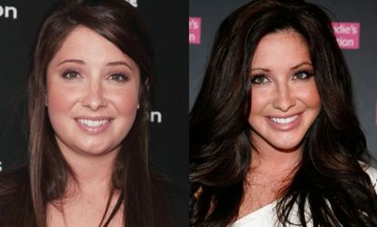 Some commentators have pointed out that Bristol Palin had a "rounder" face in May 2010 (left) than she does today (right).