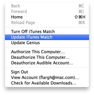 Sync with iTunes match