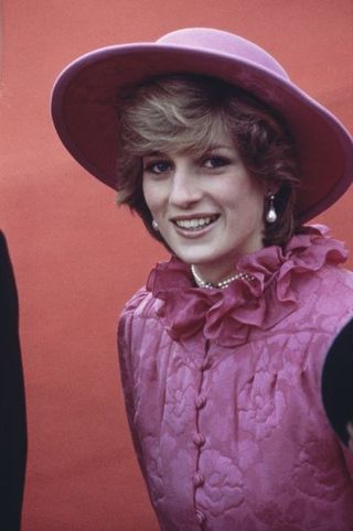 diana, princess of wales 1961 1997 at westminster pier ready to greet queen beatrix of the netherlands as she arrives on her state visit, london, 16th november 1982 photo by jayne fincherprincess diana archivehulton archivegetty images