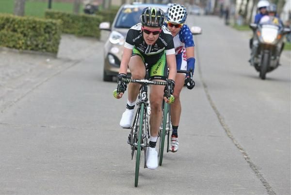 Judith Arndt (GreenEdge-AIS) and Kristin Armstrong (USA National Team) make it a battle of two