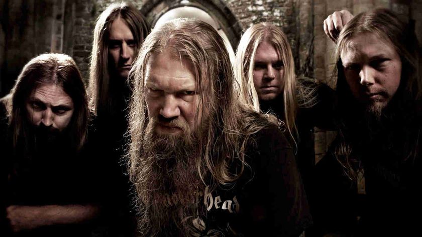 Amon Amarth posing for a photograph in 2009