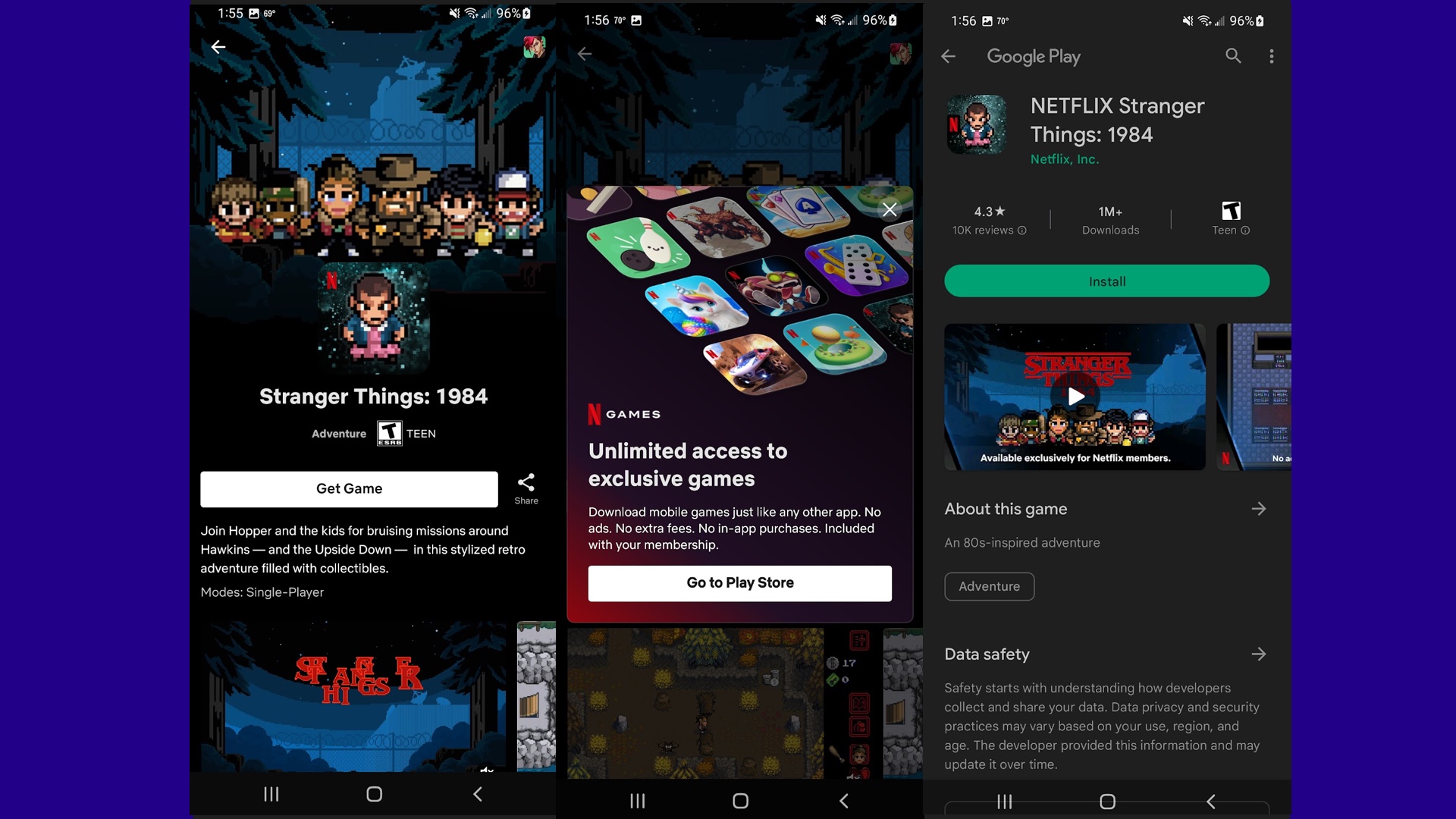 Accessing Netflix games on Android