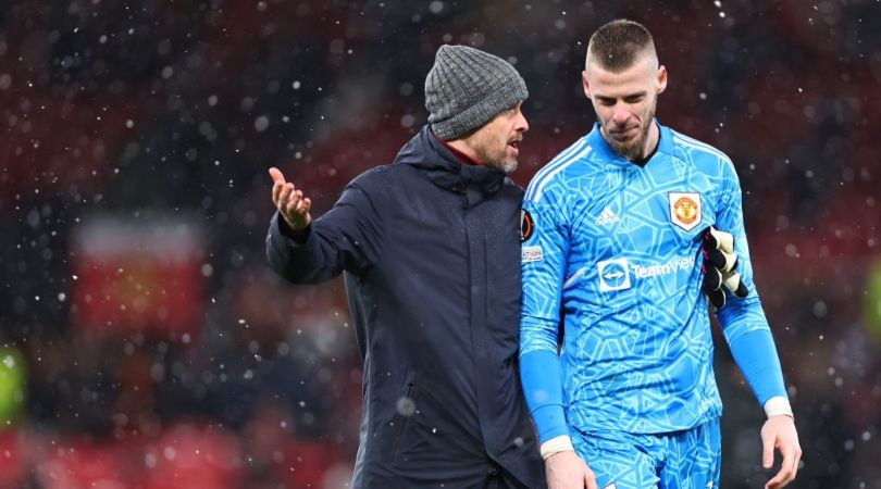 David De Gea and Erik ten Hag at Manchester United