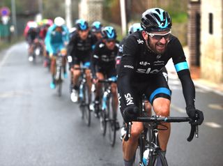 Bradley Wiggins chases on stage six of the 2015 Paris-Nice (Watson)