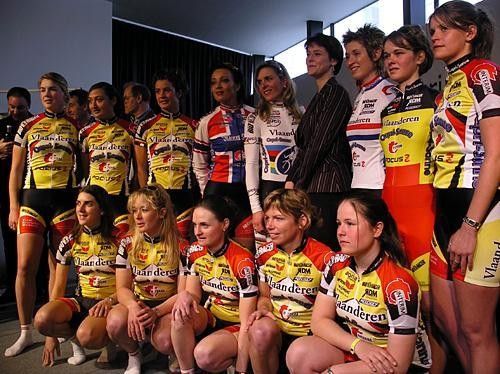 The team with government minister Kathleen Van Brempt