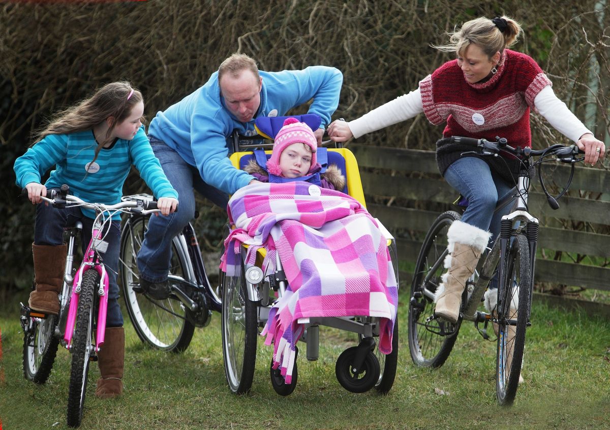 Truro family granted their wish a Duet Wheelchair Tandem for their