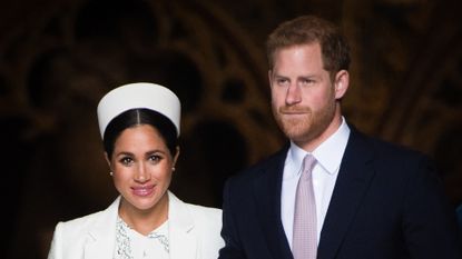 Prince Harry, Duke of Sussex and Meghan, Duchess of Sussex attend the Commonwealth Day service at Westminster Abbe6 on March 11, 2019 in London, England