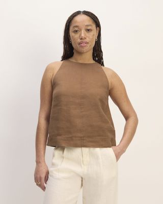 The Linen High-Neck Tank