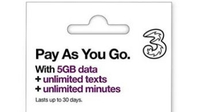 Three Mobile 5 GB Data Pay As You Go SIM
