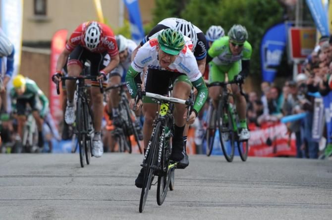Bryan Coquard (Europcar) on his way to winning stage 4 of the Etoile de Bess&egrave;ges