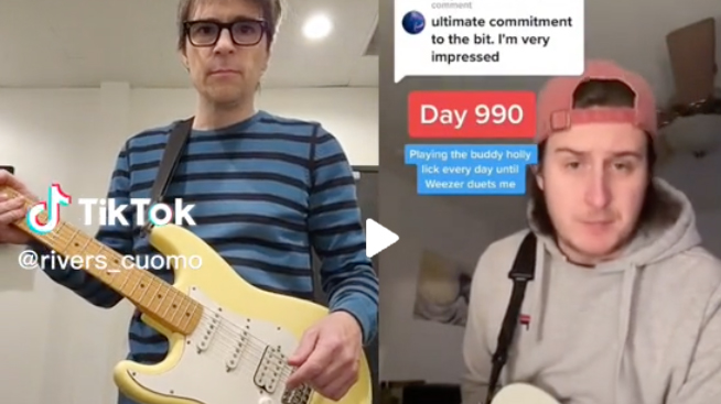 A Guitarist Played A Lick From Weezers Buddy Holly Solo Every Day