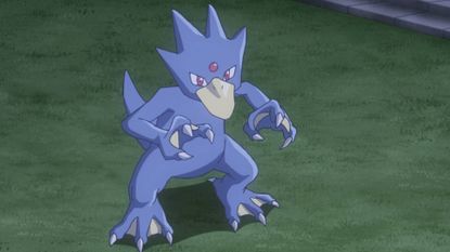 Screenshot of Golduck in the Pokemon anime.