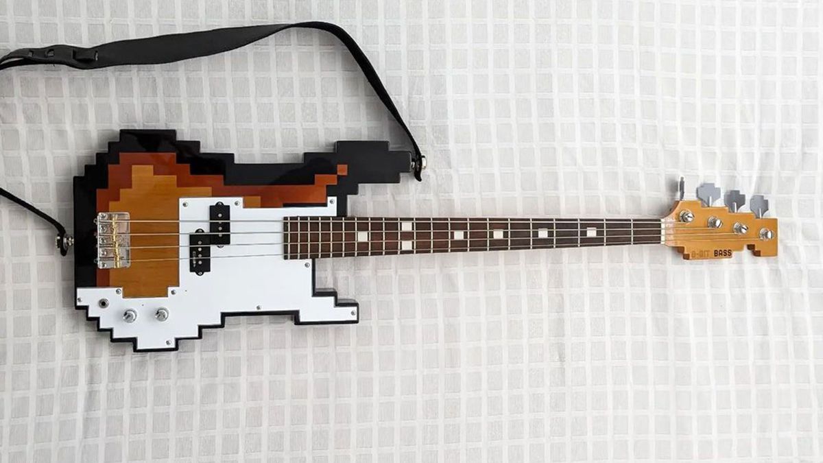 This luthier has built a video game-inspired pixelated ‘8-bit bass’