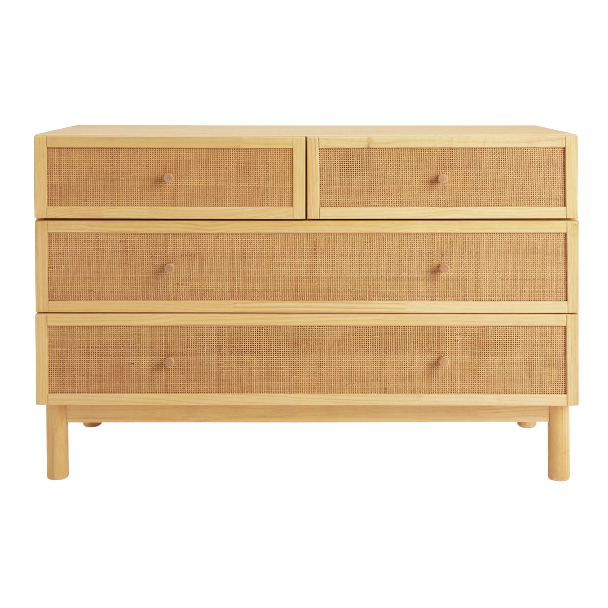 Habitat, Simone Wide Rattan 4 Drawer Chest