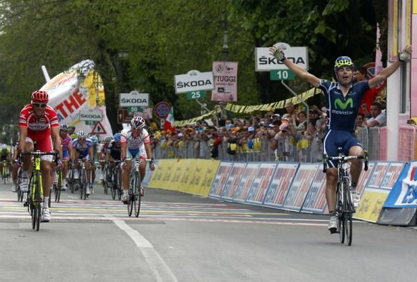 Ventoso (Movistar Team) had too much for Petacchi (Lampre)
