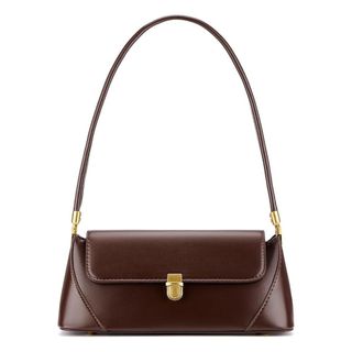 Zouiqss Shoulder Bag for Women Vintage Purse Fashion Classic Vegan Leather Clutch Tote Retro Handbag With Buckle Closure(brown)