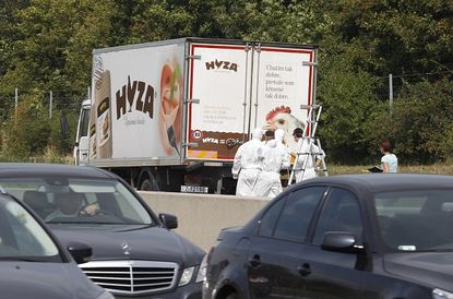 Truck in Austria where dead bodies were found