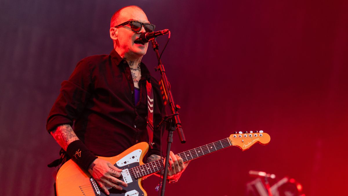 Matt Skiba of Akaline Trio performs at Riot Fest at Douglass Park on September 19, 2025 in Chicago, Illinois