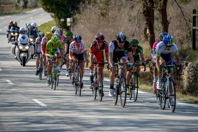 The early break in action during stage 6 at Paris-Nice