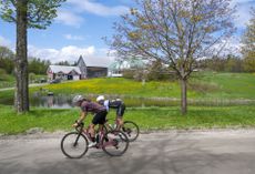 Rook riding with Van Rysel in Vermont