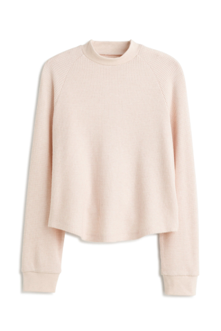 Madewell Long Sleeve Waffle Knit Crewneck T-Shirt (Was $68) 