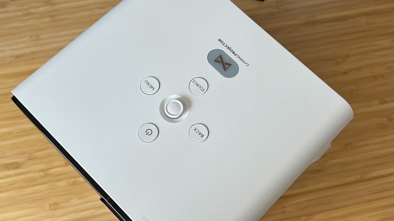 BenQ X300G controls on the top of the device