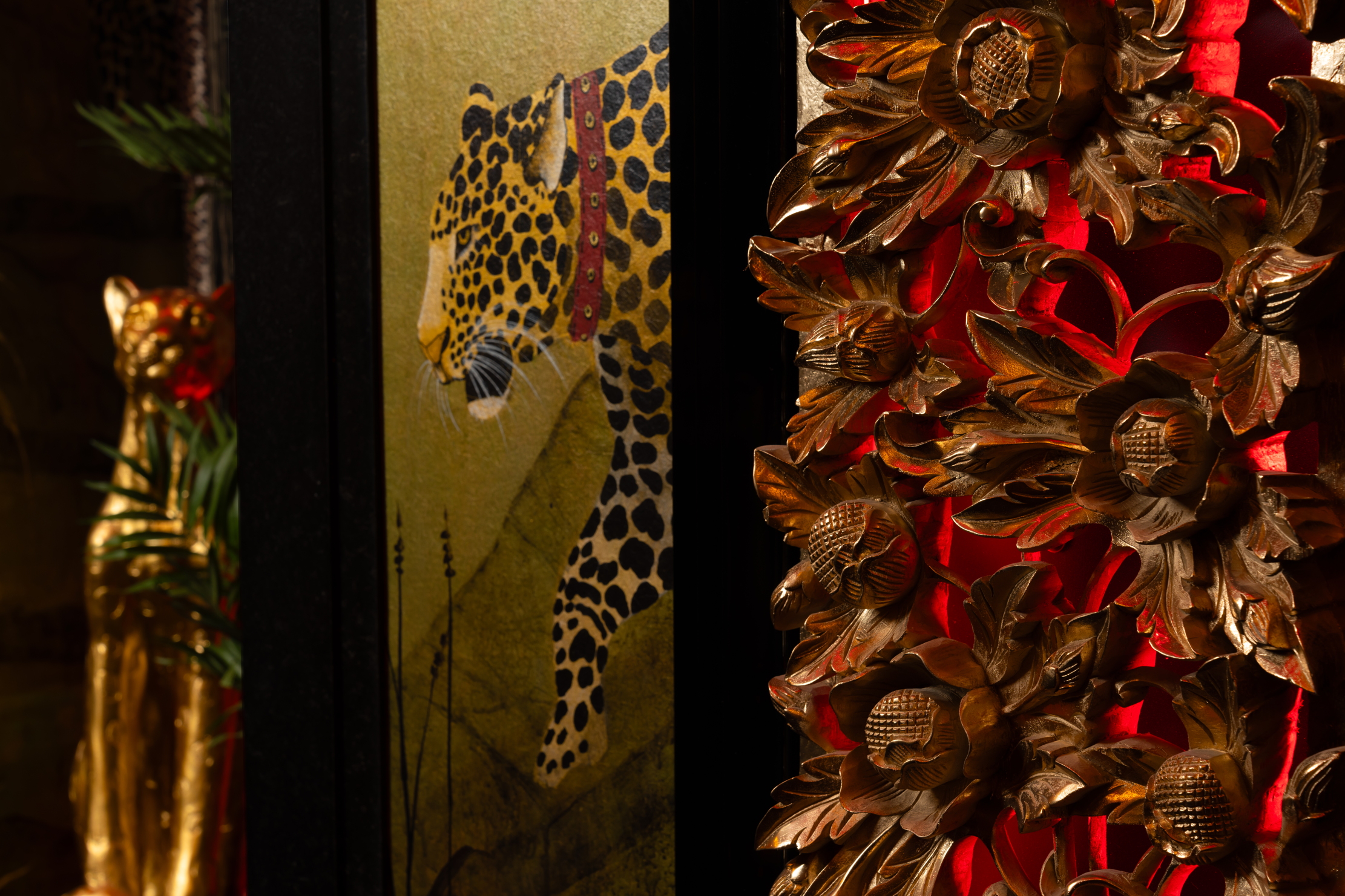 An emroidered leopard