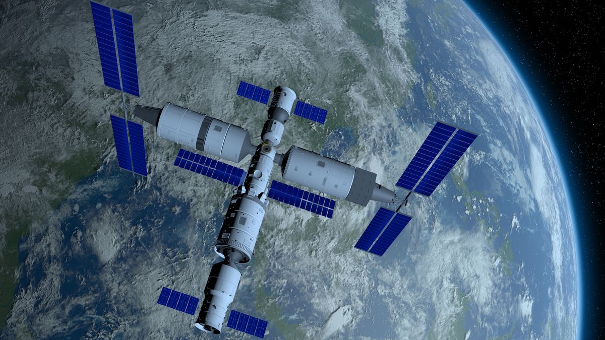 Sehen Sie sich den Aufbau der chinesischen Raumstation in Satellitenaufnahmen an (Video)