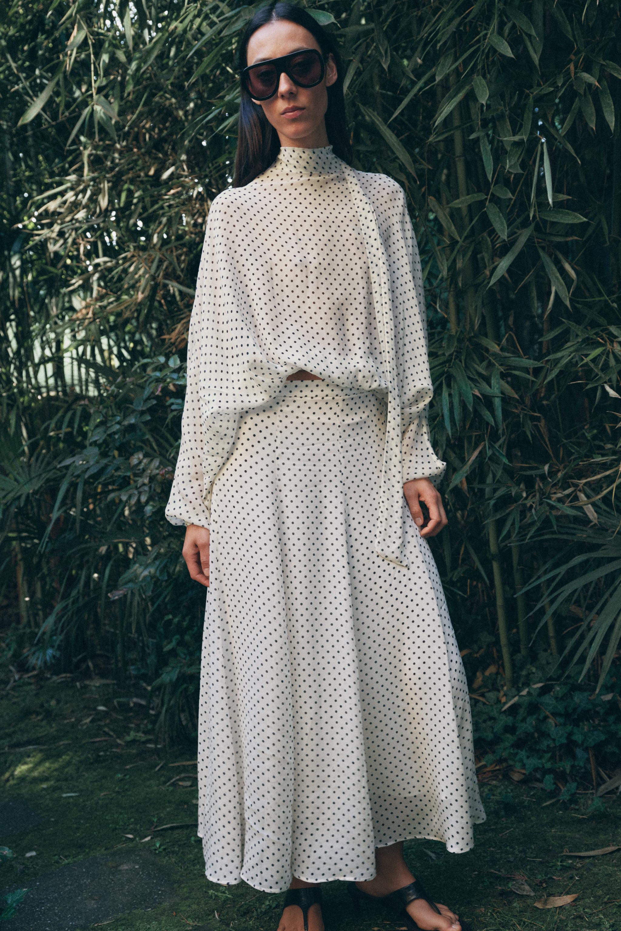 Zw Collection Polka Dot Blouse